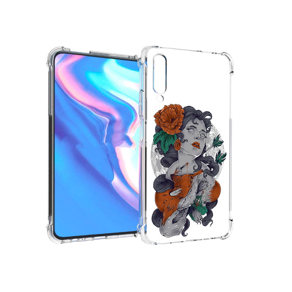 

Чехол MyPads Tocco для Honor 9X Pro темная девушка с лисой, Прозрачный, Tocco