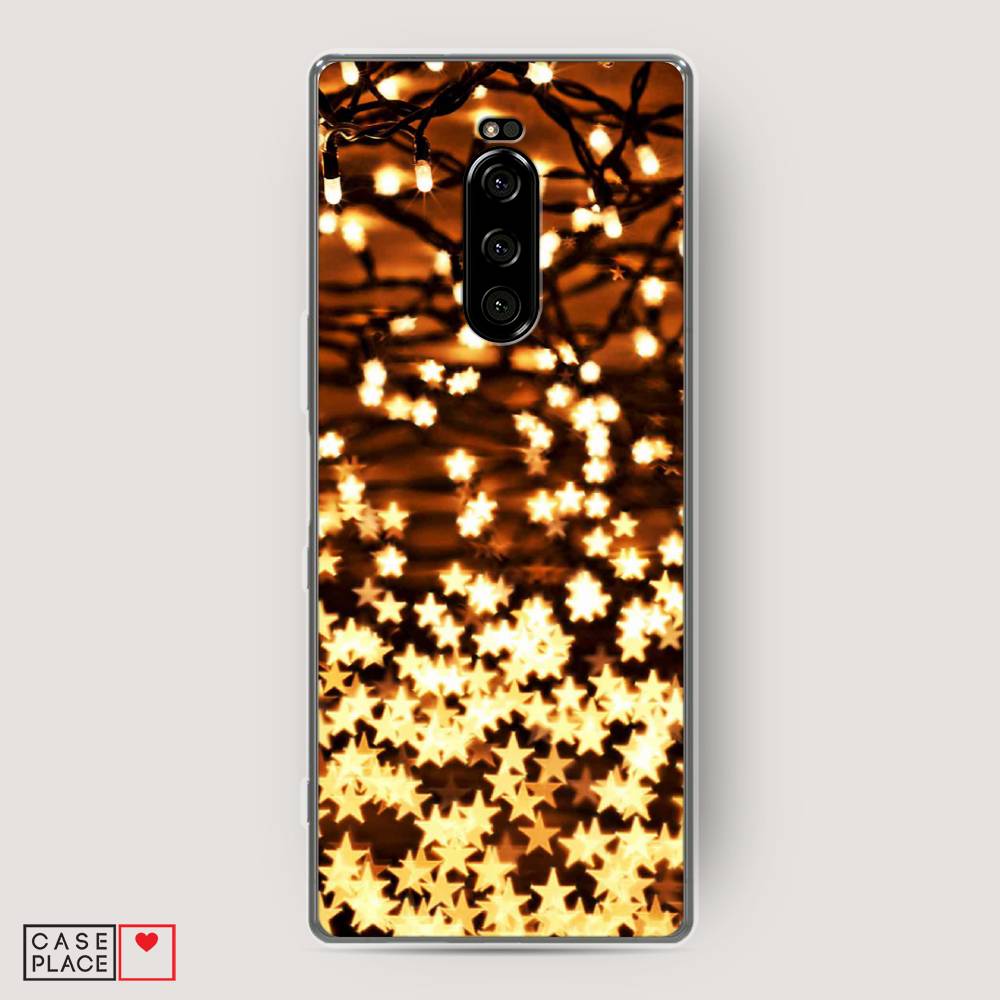 

Чехол на Sony Xperia 1 "Новогодняя гирлянда", Золотистый, 54250-5