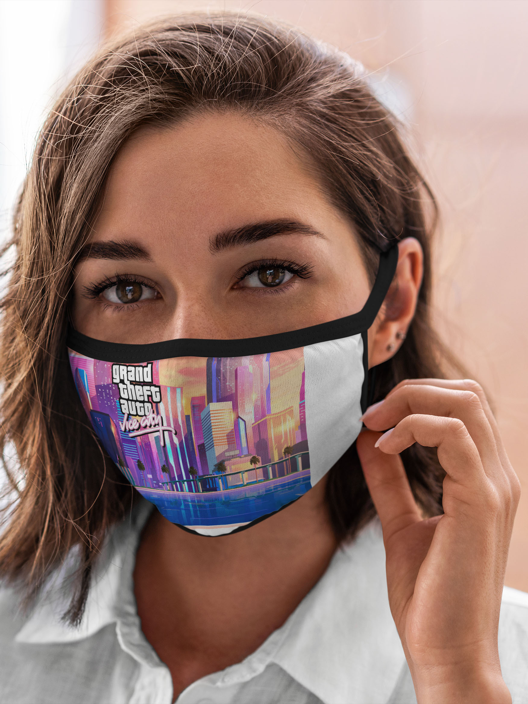 

Многоразовая маска унисекс Burnettie Gta Vice City, Разноцветный, Gta Vice City