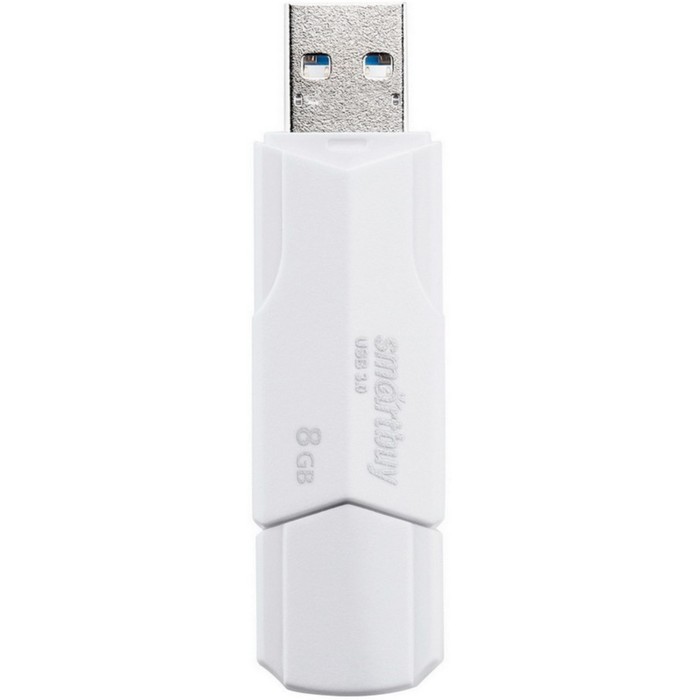 

Флешка Smartbuy 8GBCLU-W3, 8 Гб, USB3.0, чт до 175 Мб/с, зап до 25 Мб/с, White
