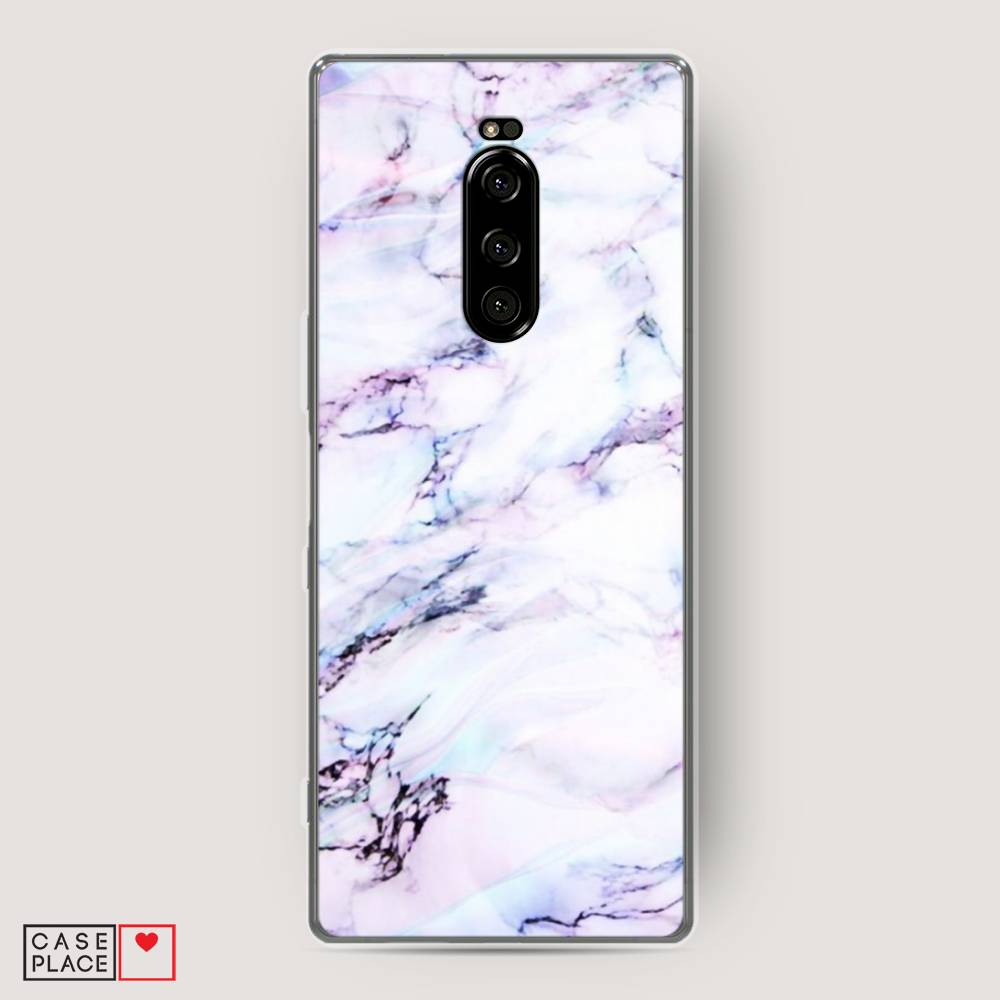 

Чехол на Sony Xperia 1 "Радужный мрамор", Серый;фиолетовый, 54250-3
