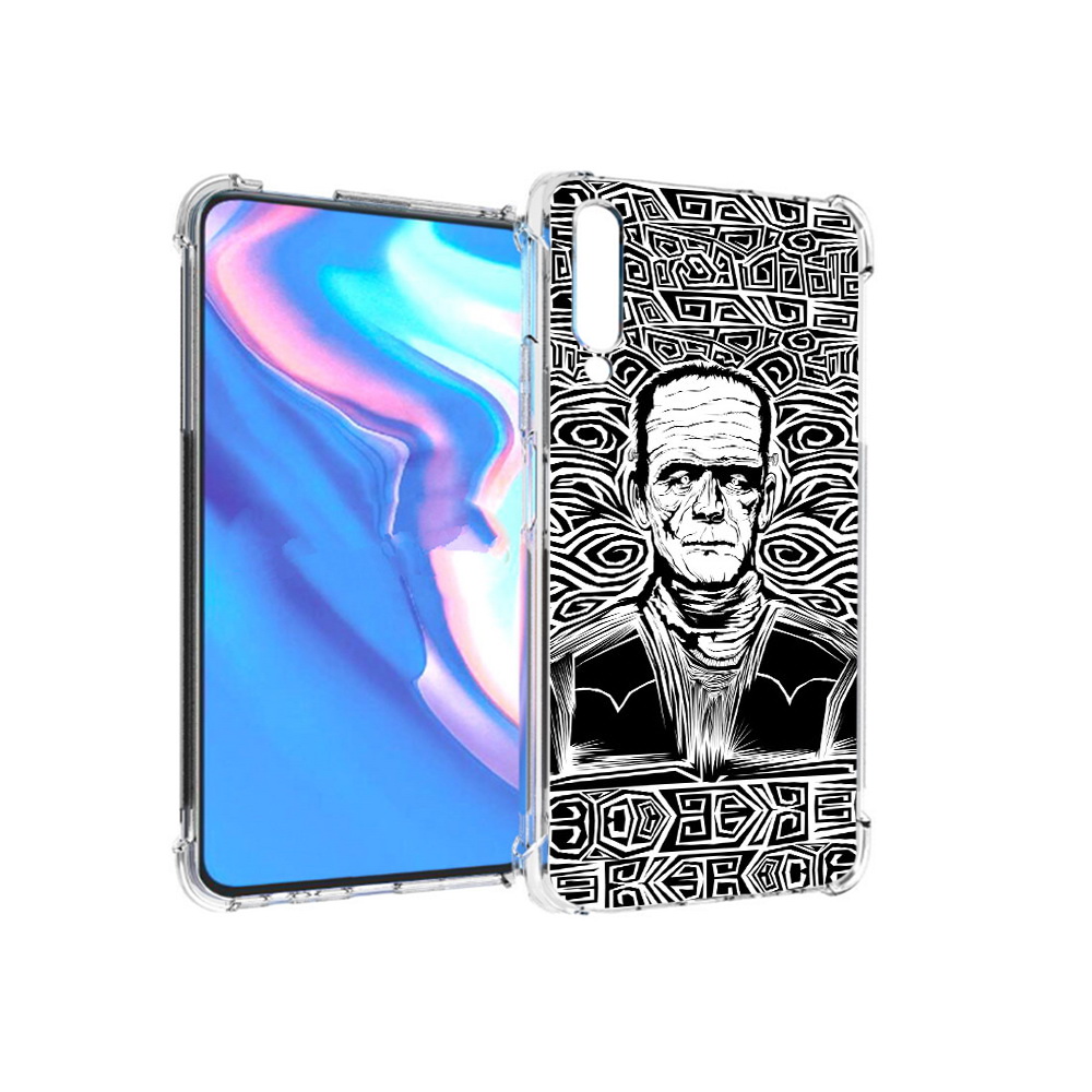 

Чехол MyPads Tocco для Honor 9X Pro франкенштейн черно белый, Прозрачный, Tocco