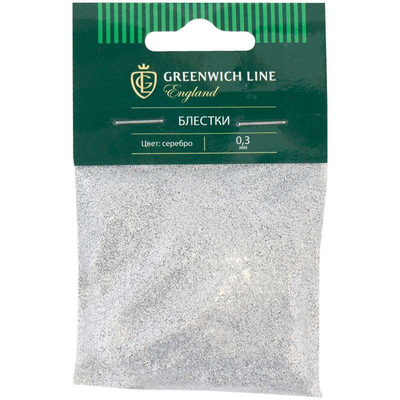 

Блестки декоративные Greenwich Line, размер 0,3мм, 20г, серебро, арт. 272615 - (10 шт.)