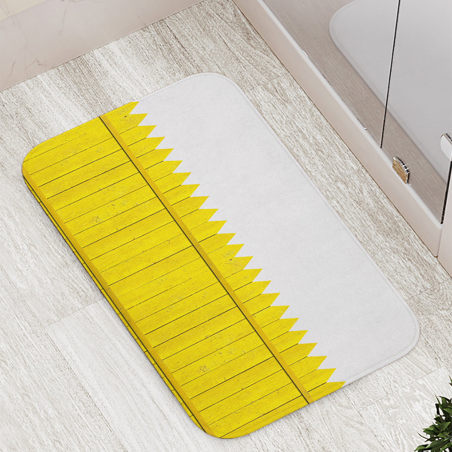 

Коврик противоскользящий JoyArty "Окрашенный штакетник" для ванной сауны,бассейна,77х52см, Окрашенный штакетник