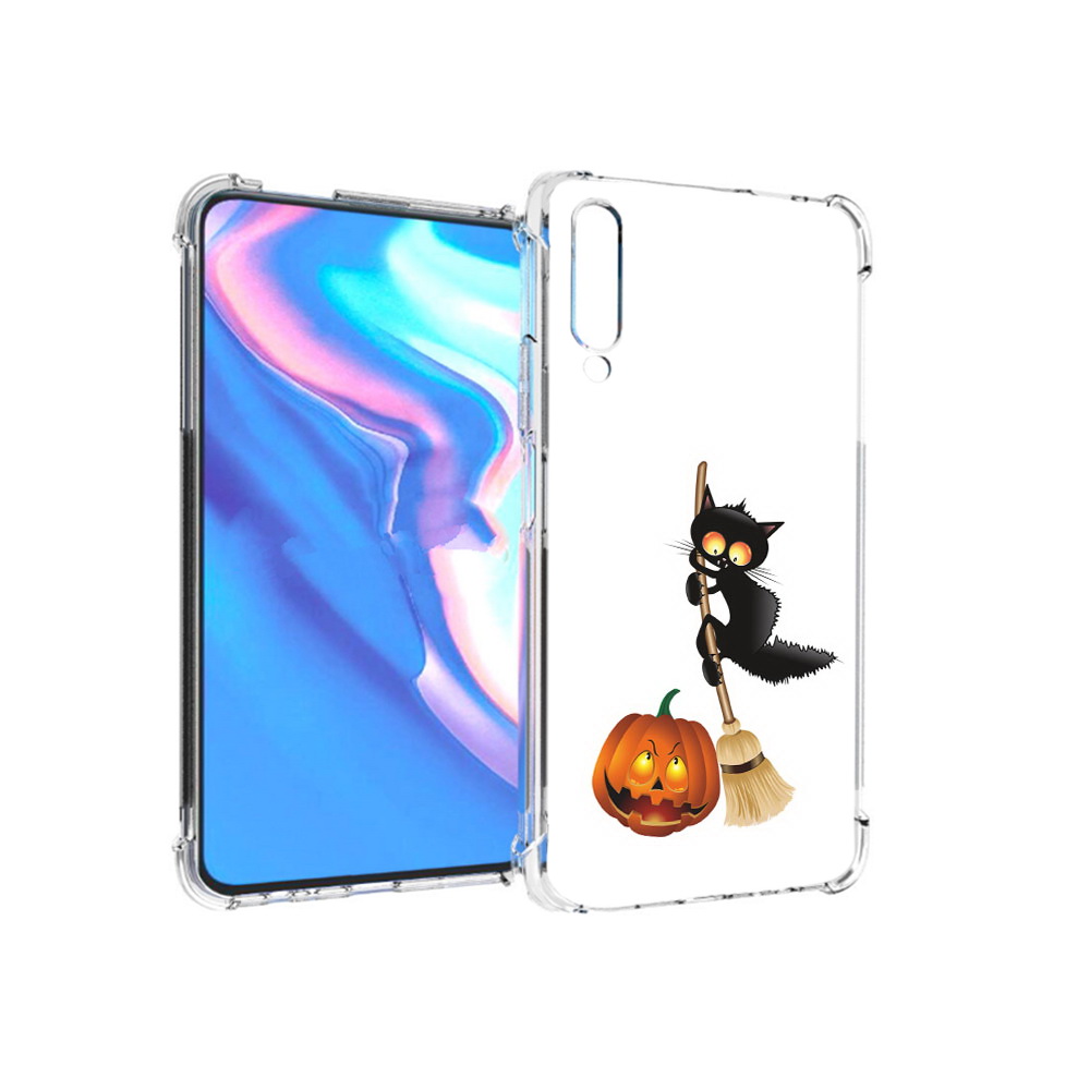 

Чехол MyPads Tocco для Honor 9X Pro хэлуинский котик, Прозрачный, Tocco