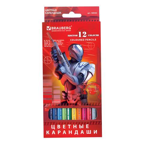 фото Набор цветных карандашей brauberg, 12 цв., арт. 180532 - (5 наборов)