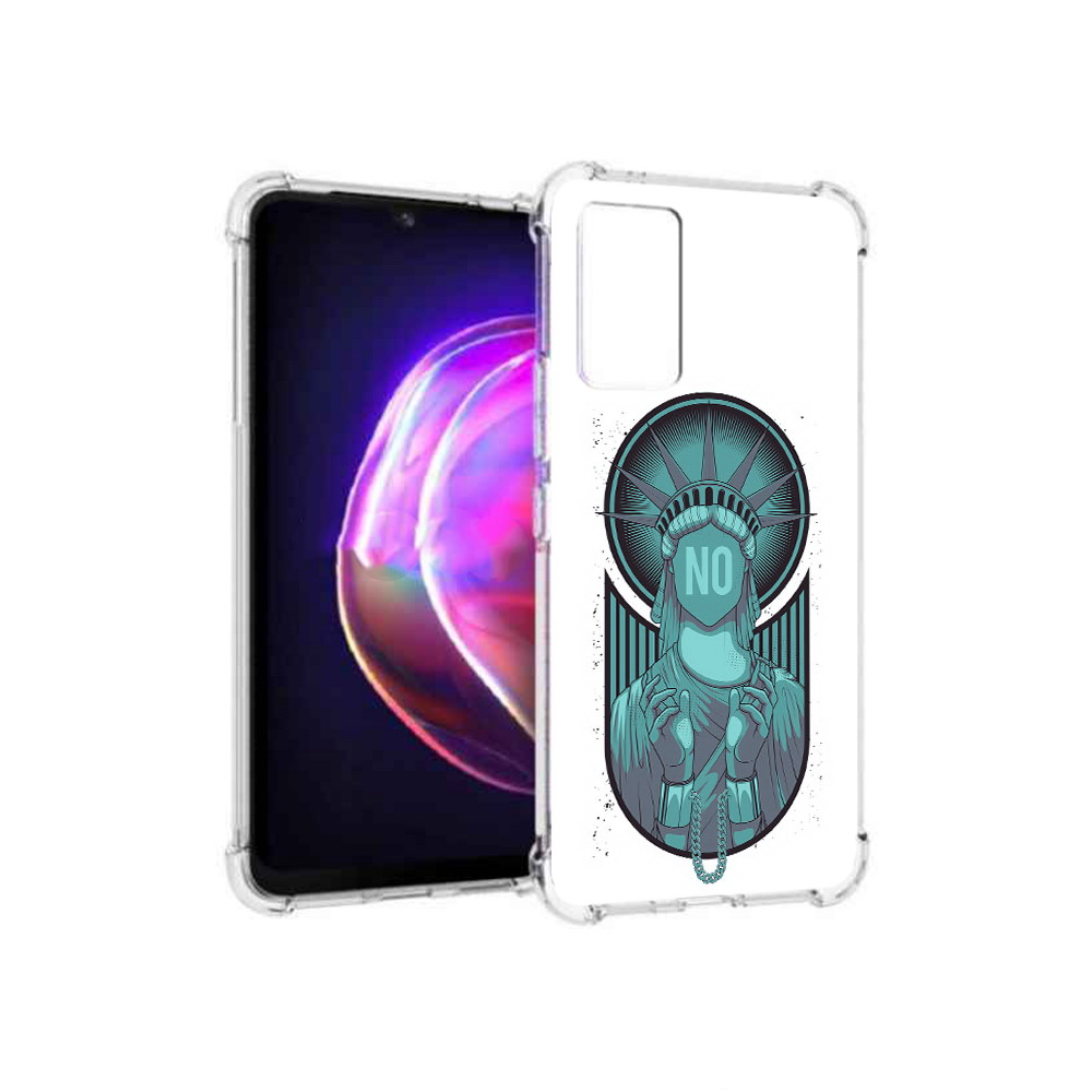 

Чехол MyPads Tocco для Vivo V21 статуя свободы зеленый (PT161781.395.623), Прозрачный, Tocco