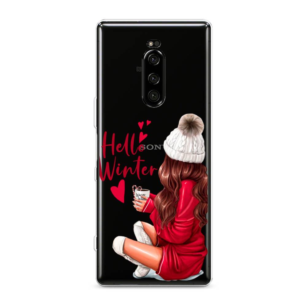 

Чехол на Sony Xperia 1 "Hello winter", Красный;белый;коричневый, 54250-5