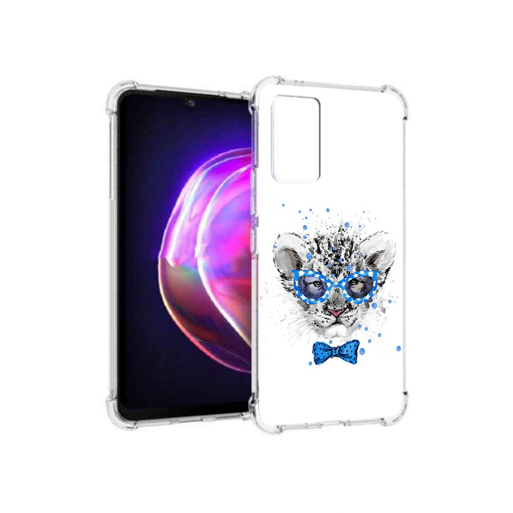 

Чехол MyPads Tocco для Vivo V21 тигренок с бабочкой (PT161781.395.642), Прозрачный, Tocco