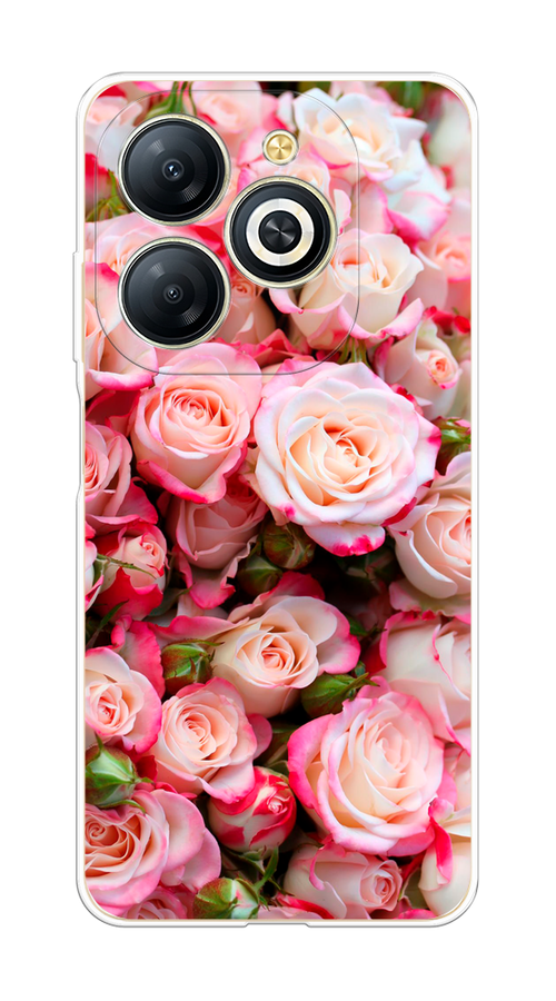 

Чехол на Infinix Smart 8 Plus "Много роз", Розовый, 3105550-1