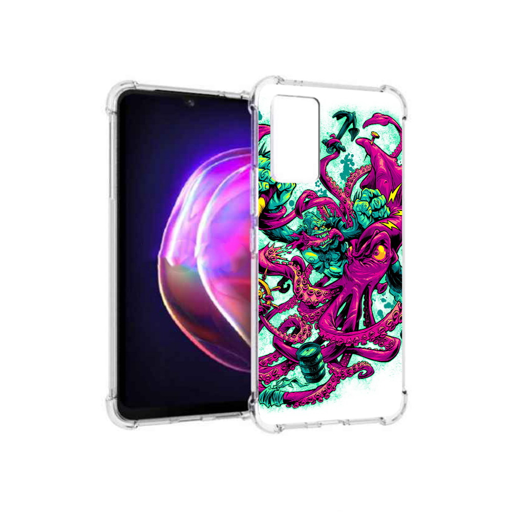 

Чехол MyPads Tocco для Vivo V21 фиолетовый кракен (PT161781.395.657), Прозрачный, Tocco