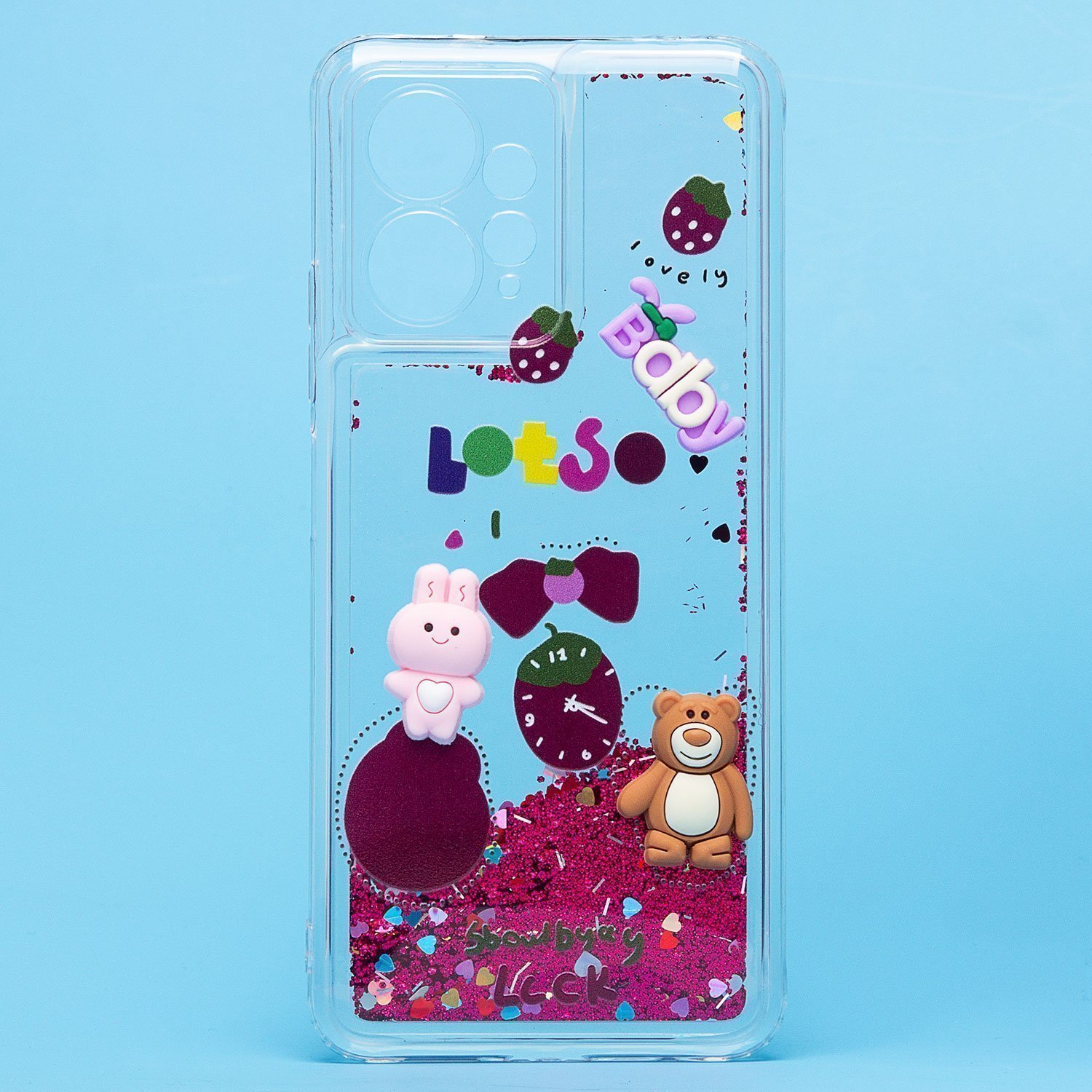 

Чехол для Xiaomi Redmi Note 12 (23021RAA2Y) силиконовый 3D игрушки бордовый