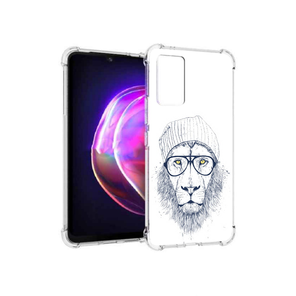 

Чехол MyPads Tocco для Vivo V21 хиппи лев (PT161781.395.663), Прозрачный, Tocco