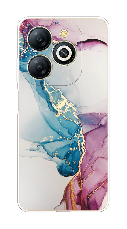

Чехол на Infinix Smart 8 Plus "Розовые разводы рисунок", Синий;розовый, 3105550-1