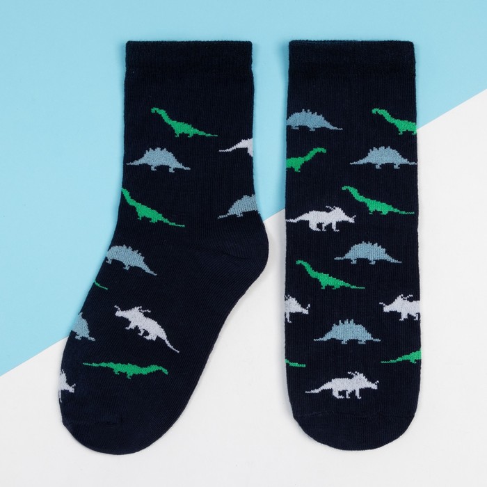 Носки детские KAFTAN Динозавры, размер 16-18, цвет синий