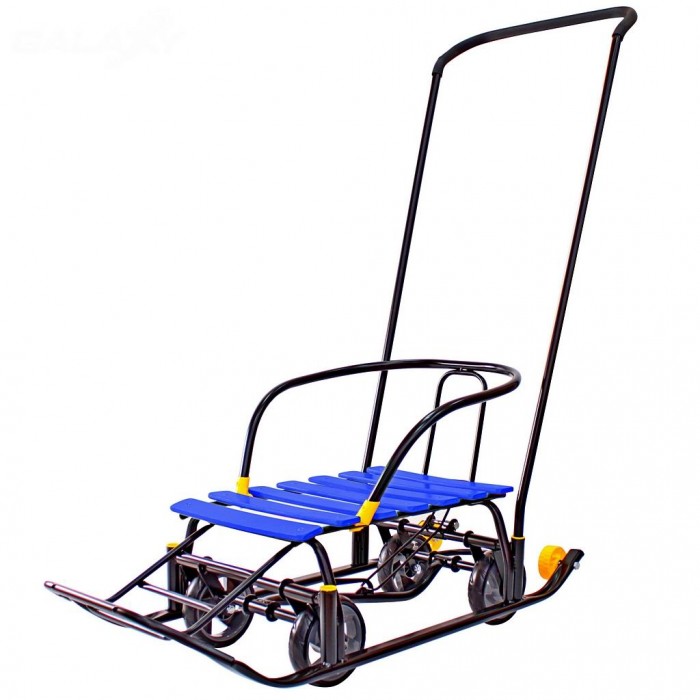 

Санки детские Galaxy, Мишутка 1 Snow Black Auto Синий