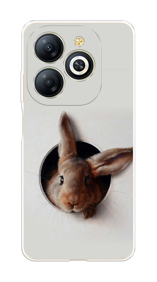 

Чехол на Infinix Smart 8 Plus "Любопытный кролик", Серый;коричневый, 3105550-1