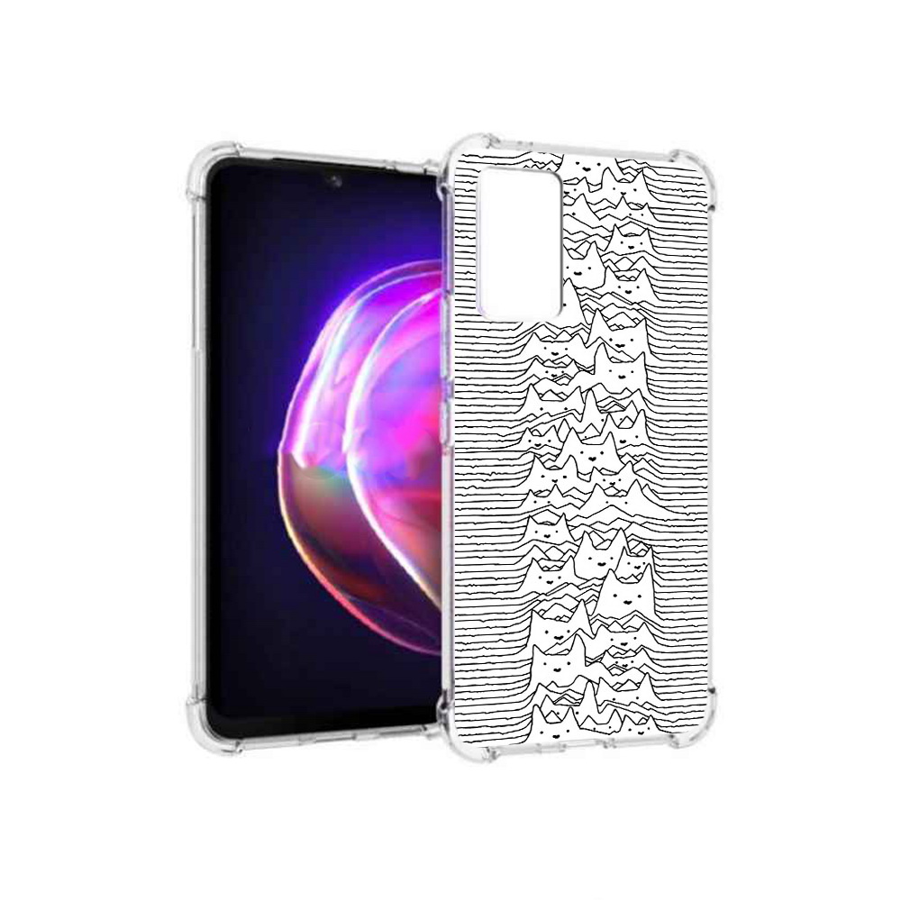 

Чехол MyPads Tocco для Vivo V21 черно белые коты 3D (PT161781.395.682), Прозрачный, Tocco