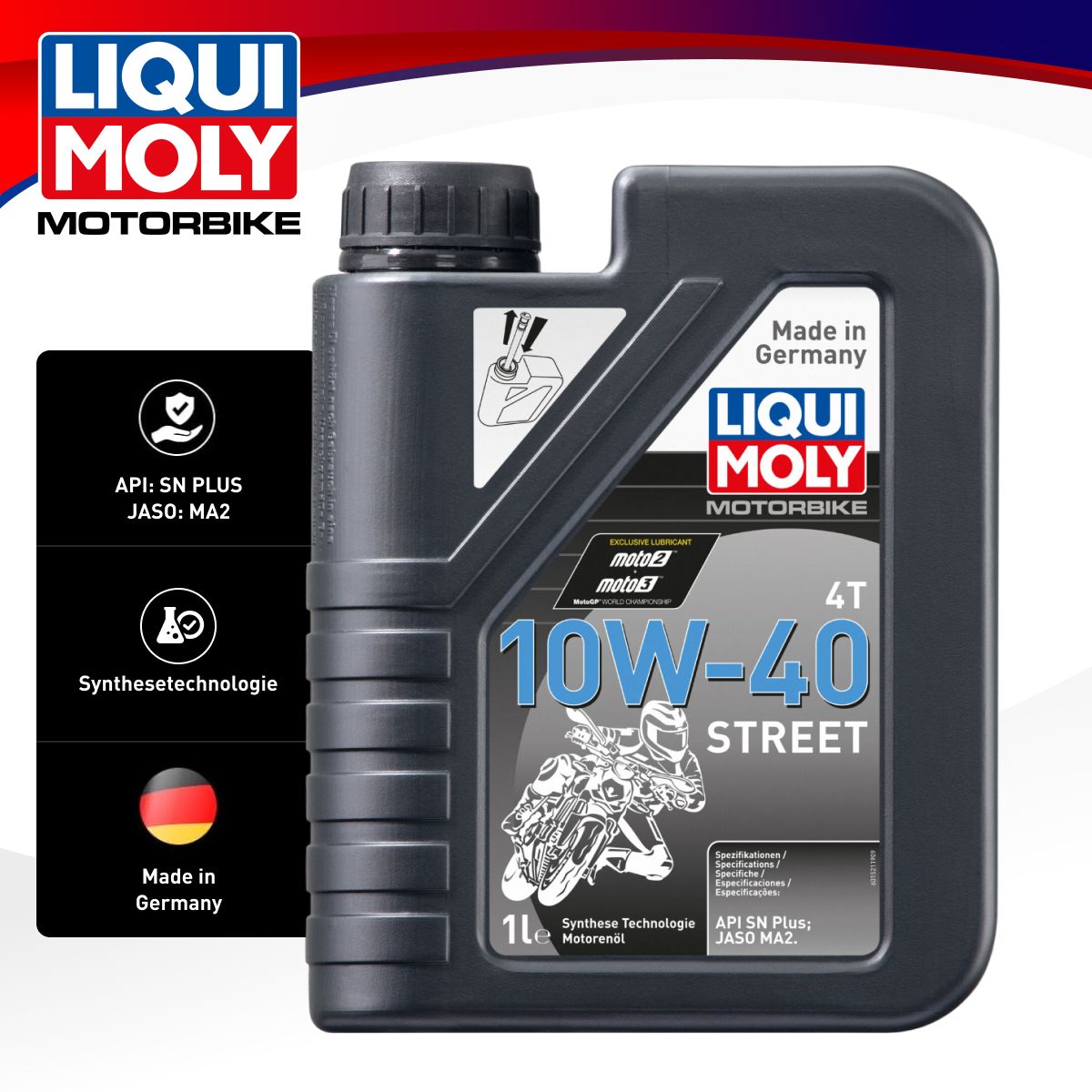 

LIQUI MOLY Motorbike 4T Street 10W-40 1л, Motorbike 4T Street