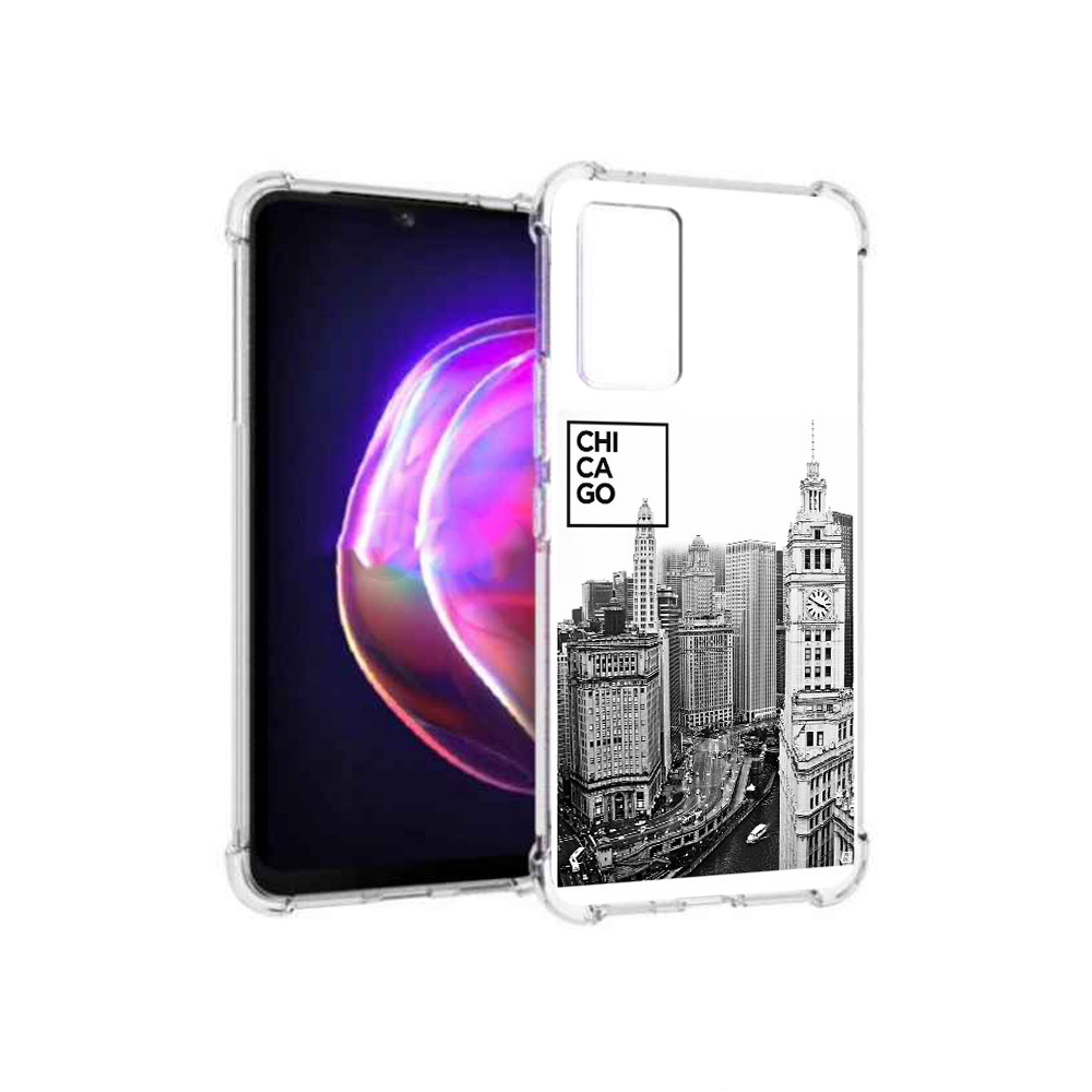 

Чехол MyPads Tocco для Vivo V21 черно белый чикаго (PT161781.395.689), Прозрачный, Tocco