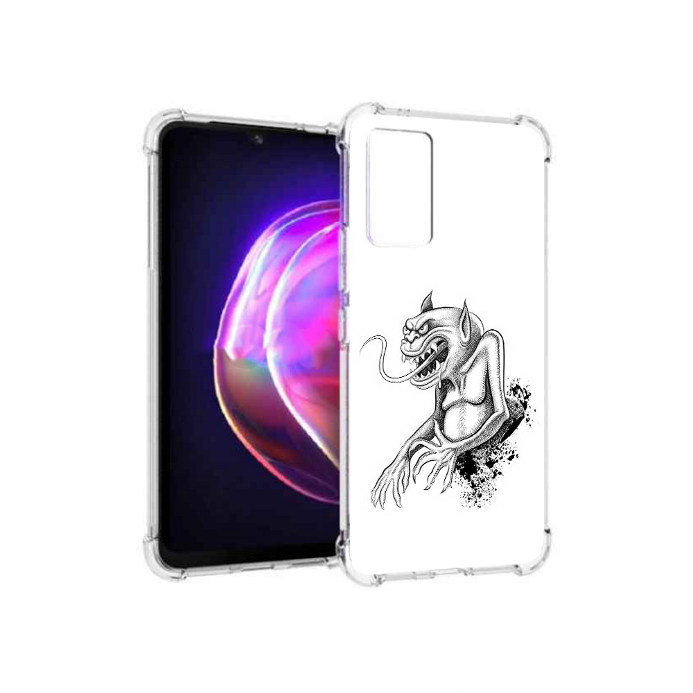 

Чехол MyPads Tocco для Vivo V21 чорт (PT161781.395.692), Прозрачный, Tocco