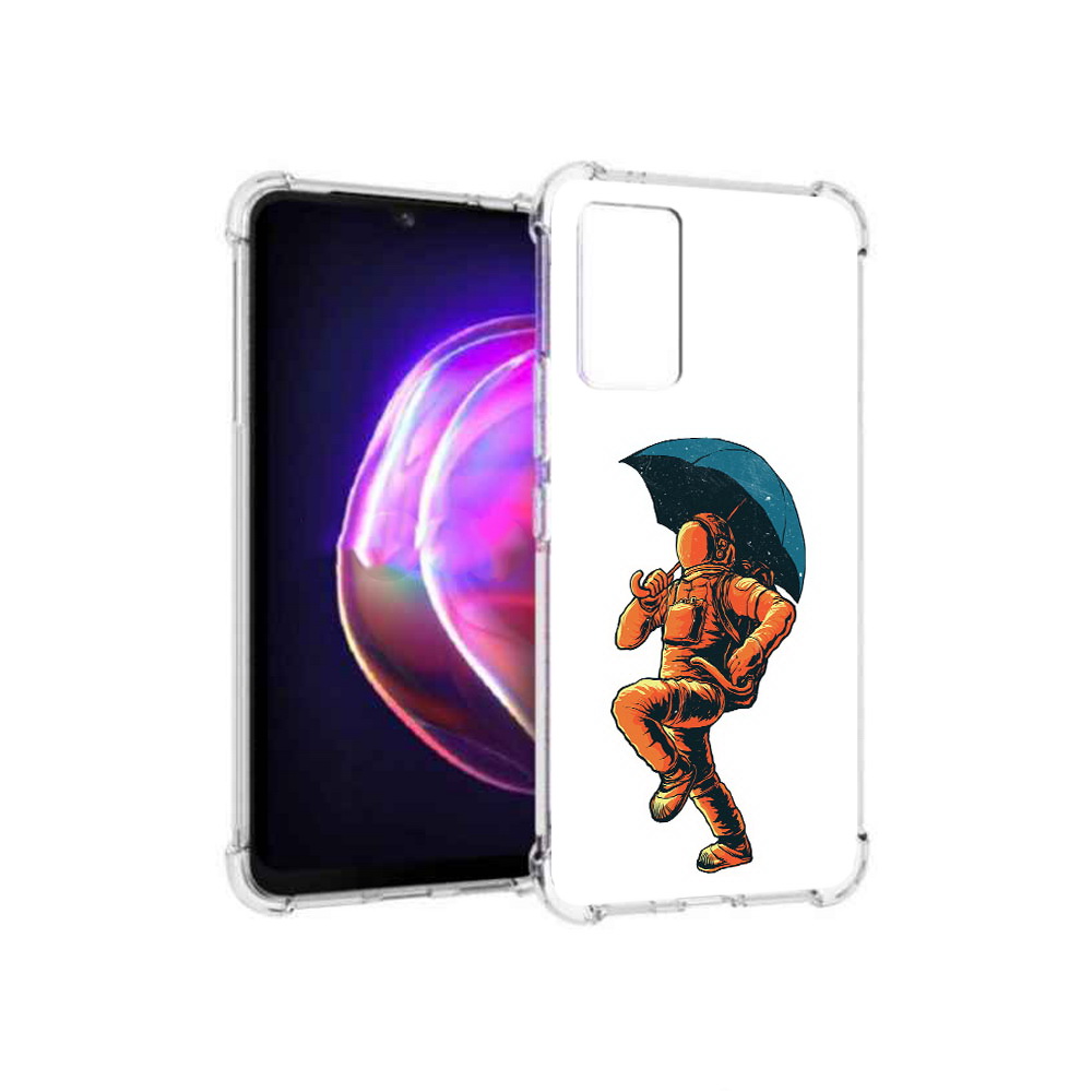 

Чехол MyPads Tocco для Vivo V21 шагающий космонавт с зонтом (PT161781.395.695), Прозрачный, Tocco