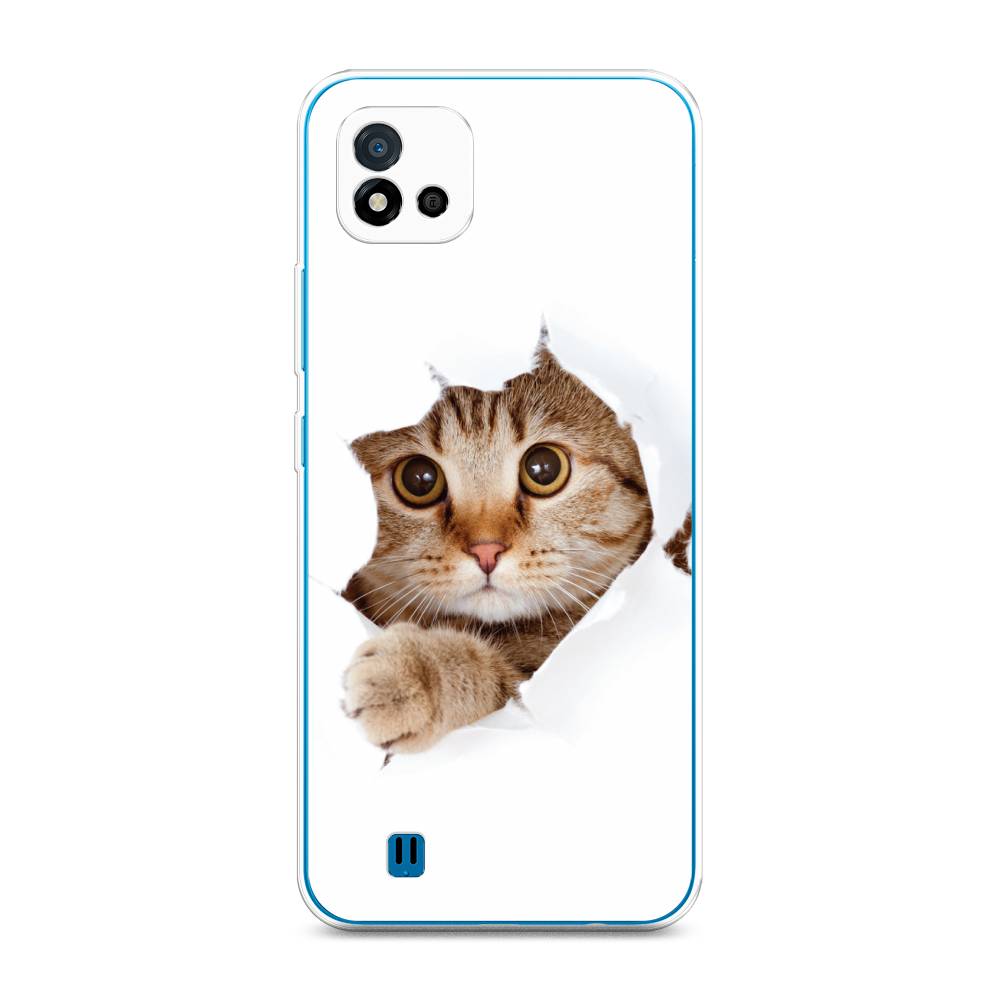 

Чехол на Oppo Realme C11 (2021) "Кот и бумага", Белый;коричневый, 257550-1