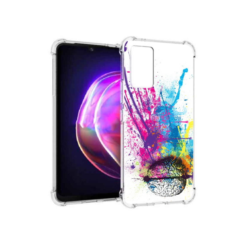 

Чехол MyPads Tocco для Vivo V21 яркий красочный мозг (PT161781.395.710), Прозрачный, Tocco