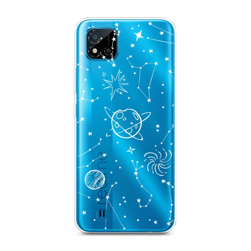 

Чехол на Oppo Realme C11 (2021) "Планеты в космосе", Белый, 257550-2
