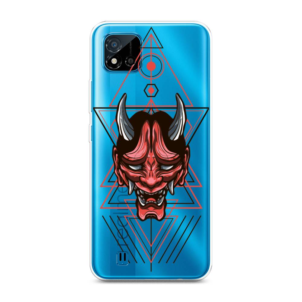 

Чехол на Oppo Realme C11 (2021) "Hanya Oni mask", Серый;красный;черный, 257550-4