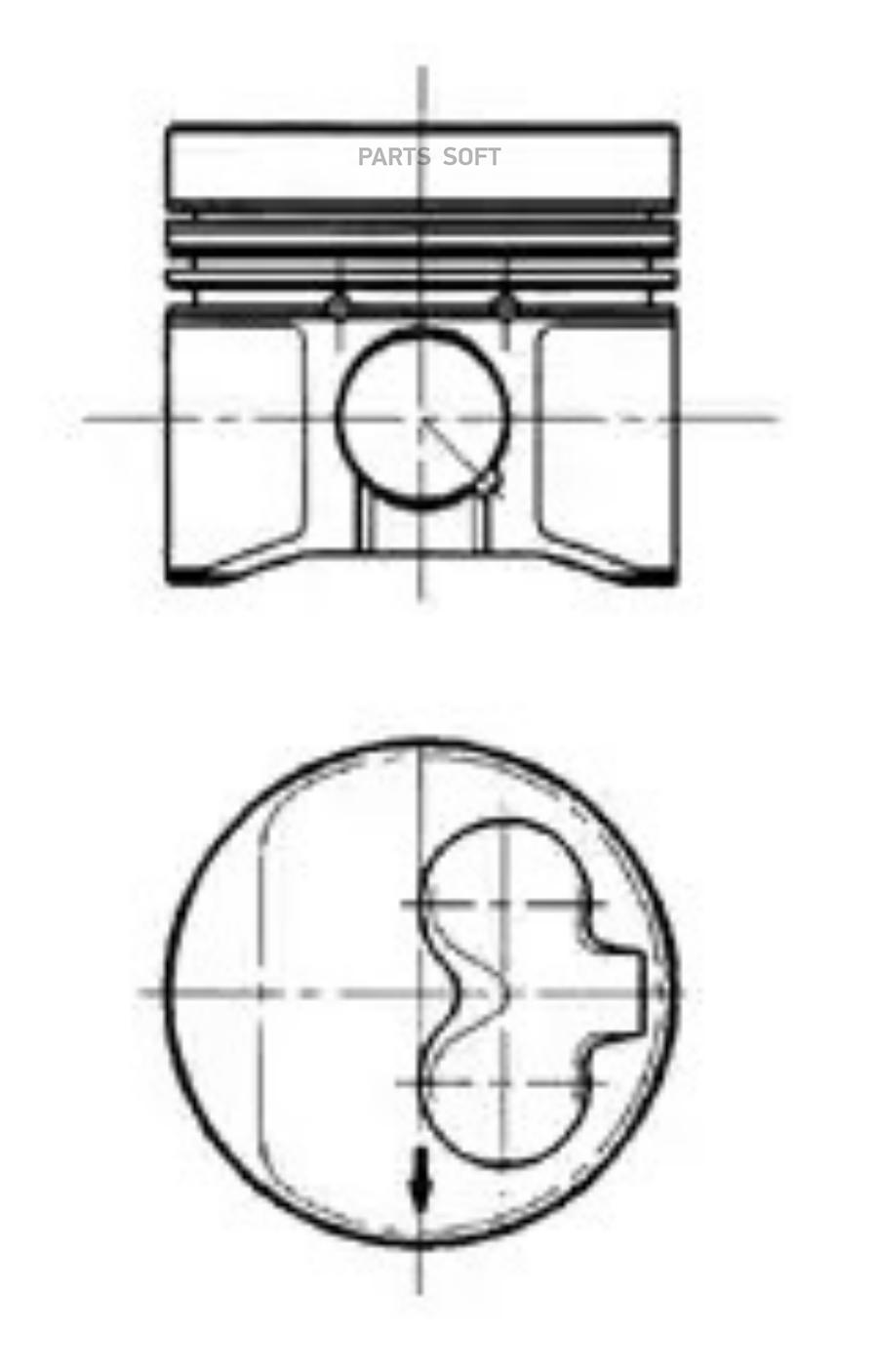 

KOLBENSCHMIDT Поршень dm.79.50x1.75x2.0x3.0 STD Цена за 1 шт 1шт