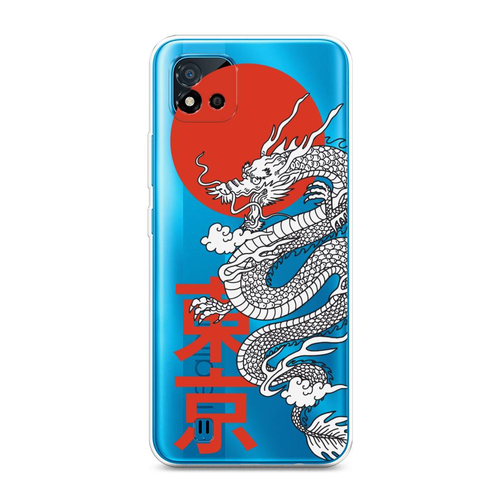 

Чехол на Oppo Realme C11 (2021) "Китайский дракон", Черный;красный;белый, 257550-1