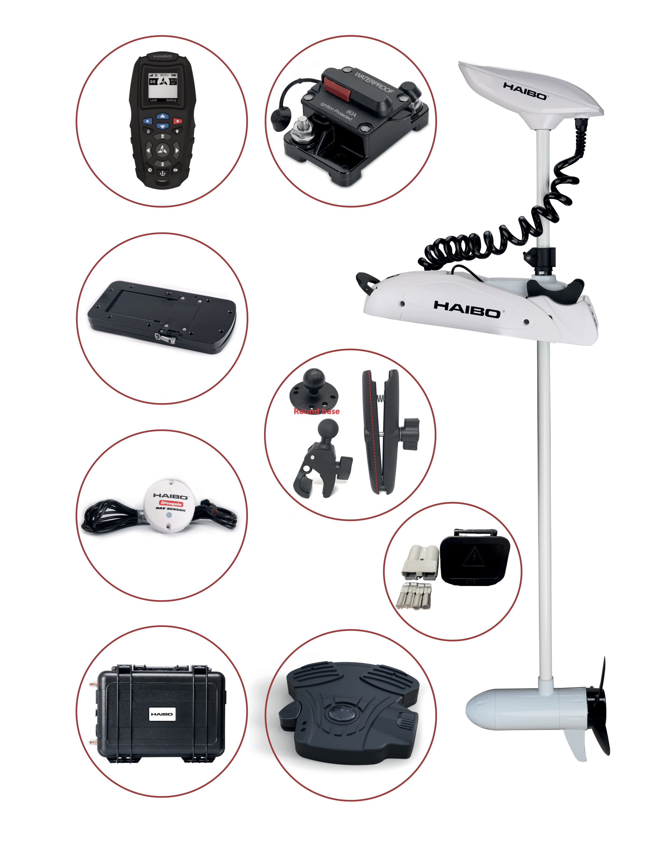 Лодочный электромотор HAIBO P65 (54) С функцией GPS-якоря (Премиум плюс)