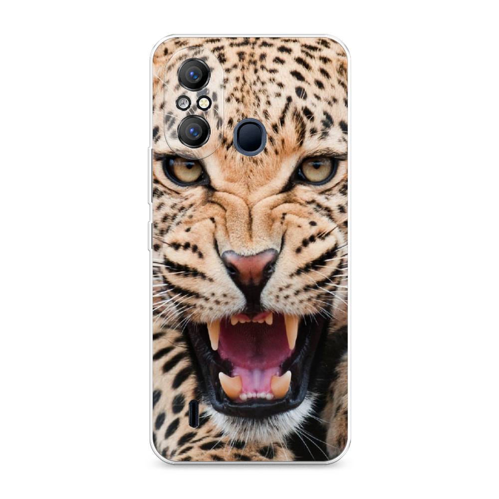 

Чехол на Itel A49 "Леопард 3d", Бежевый;черный, 3200750-6