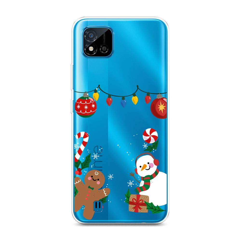 

Чехол на Oppo Realme C11 (2021) "Новогоднее настроение", Коричневый;красный;зеленый, 257550-5