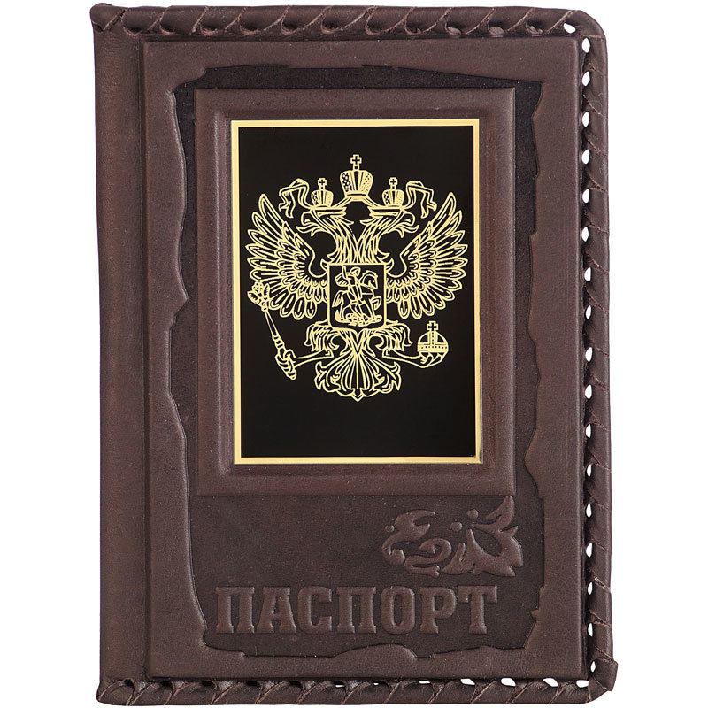 Обложка для паспорта мужская Макей d072009-17-61 коричневый