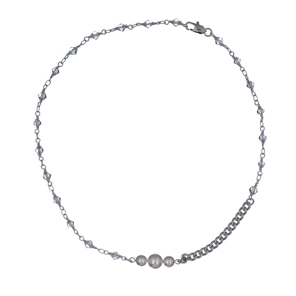 Колье из бижутерного сплава с swarovski 40 см Moon Paris MRQ-23.03-007