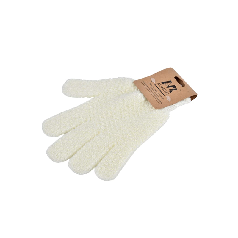 фото Мочалка-перчатка для тела home collection белая 20.5х13см 1 шт