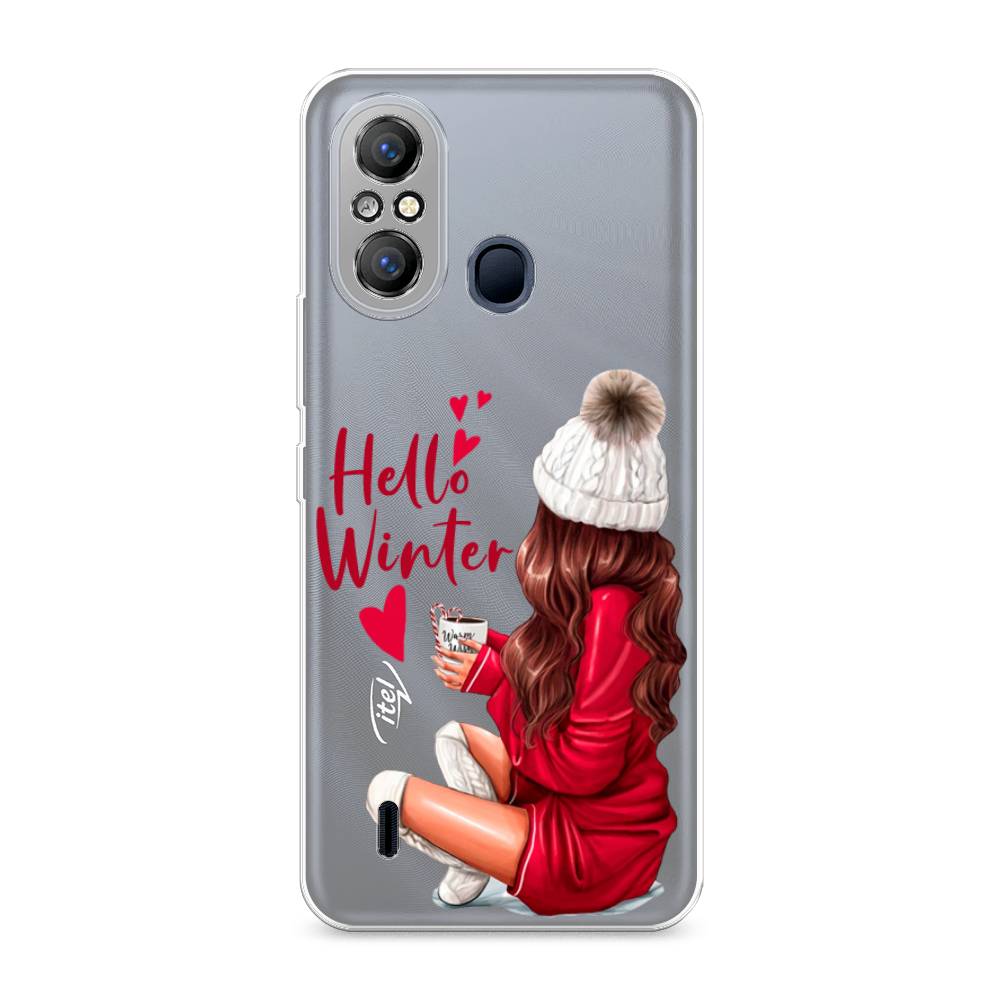 

Чехол на Itel A49 "Hello winter", Красный;белый;коричневый, 3200750-5