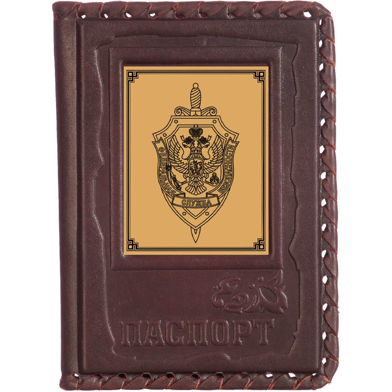Обложка для паспорта мужская Макей d072009-51-27А коричневый