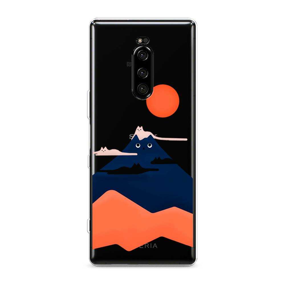 

Чехол на Sony Xperia 1 "Кот-гора", Черный;оранжевый, 54250-4