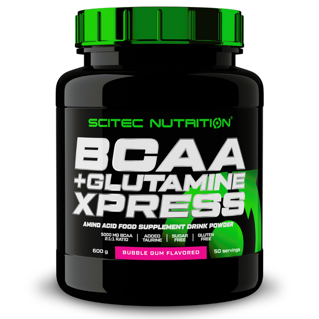 Комплекс аминокислот Scitec Nutrition BCAA+Glutamine Xpress 600 г, бабл гам