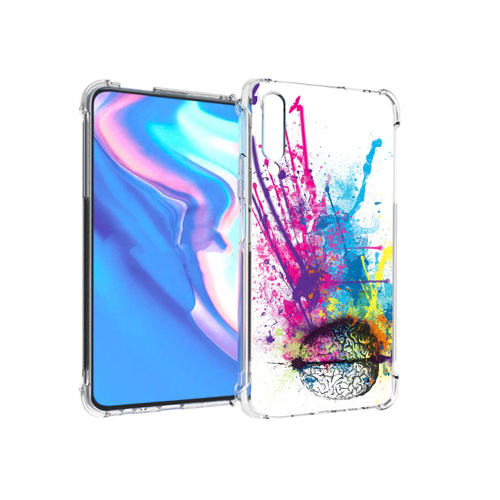 

Чехол MyPads Tocco для Honor 9X Pro яркий красочный мозг, Прозрачный, Tocco