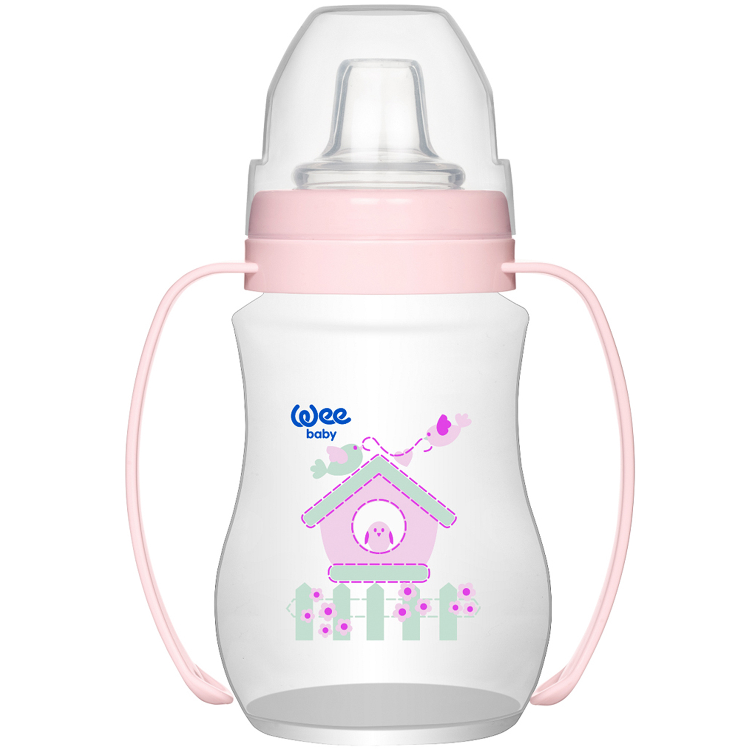 

Поильник WeeBaby Птичка непроливайка с ручками, с 6 месяцев, 250 мл