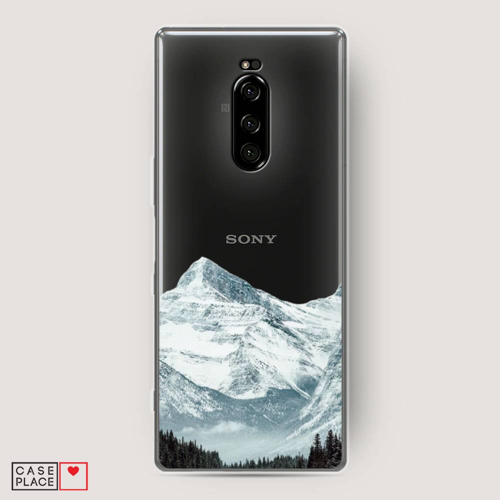 

Чехол на Sony Xperia 1 "Горы арт 1", Белый;зеленый, 54250-2