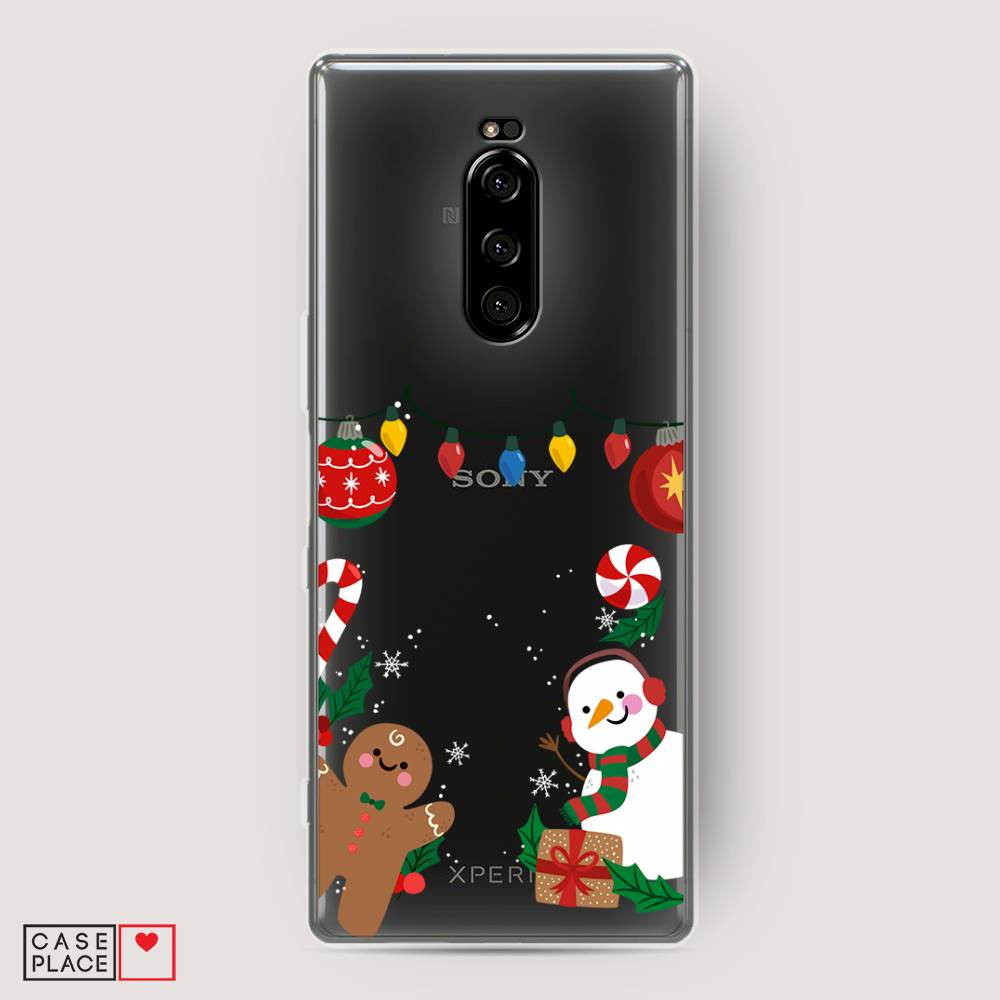

Чехол на Sony Xperia 1 "Новогоднее настроение", Коричневый;красный;зеленый, 54250-5