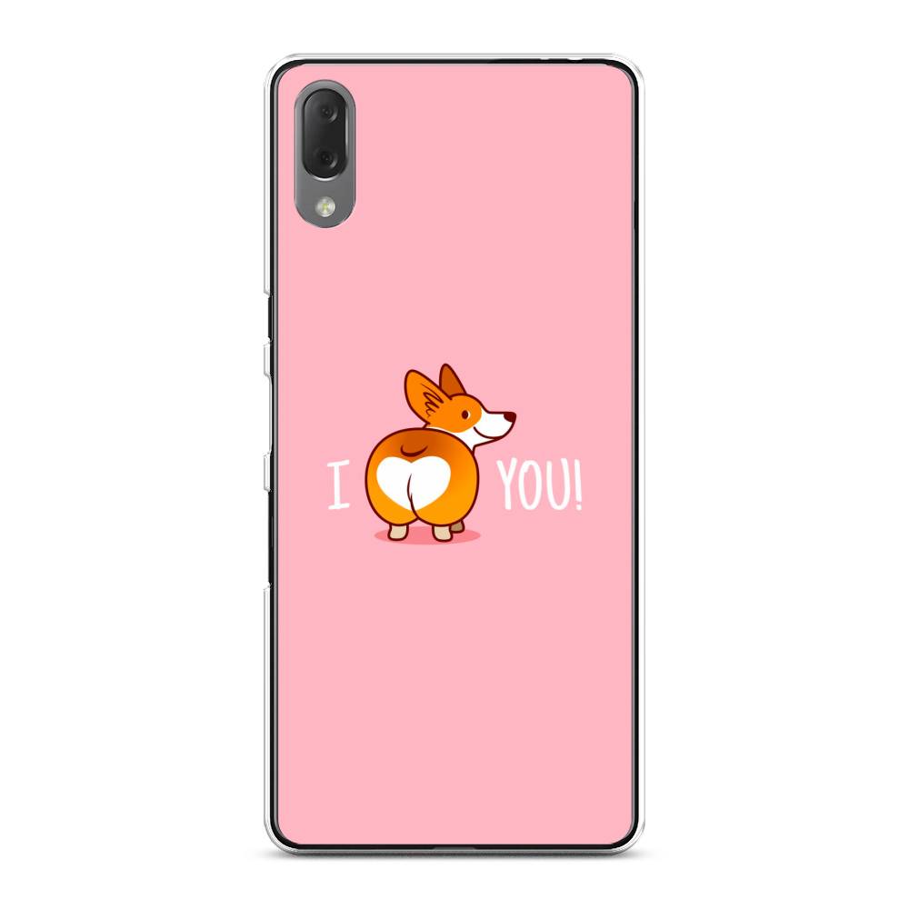 

Чехол на Sony Xperia L3 "Корги I love you", Розовый;коричневый;белый, 54450-1