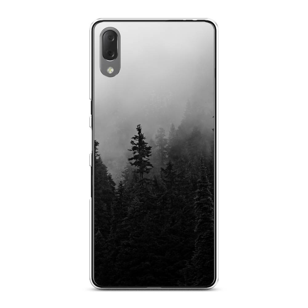 

Чехол на Sony Xperia L3 "Туманный лес", Серый;черный, 54450-2
