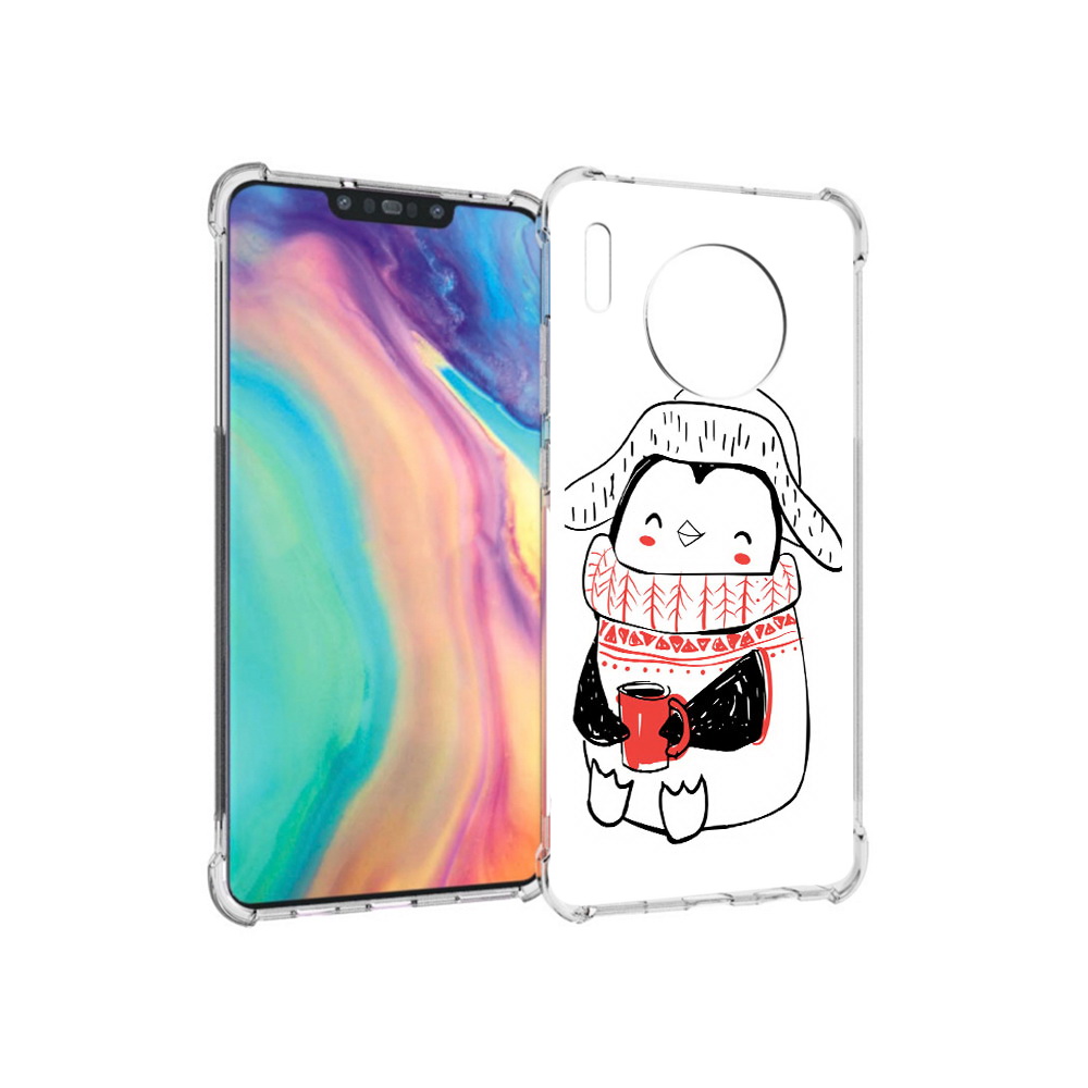

Чехол MyPads Tocco для Huawei Mate 30 Милый пингвин, Прозрачный, Tocco