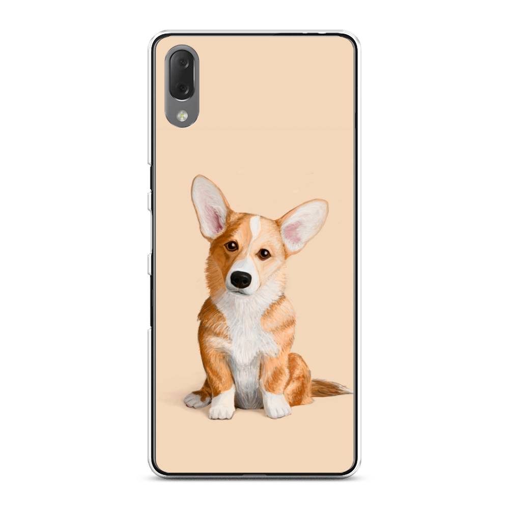 

Чехол на Sony Xperia L3 "Грустный Корги", Коричневый;бежевый, 54450-1